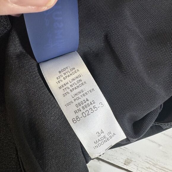 Swimsuits For All Sarong Front One Piece Swimsuit Black Plus Size 34 - Picture 12 of 16